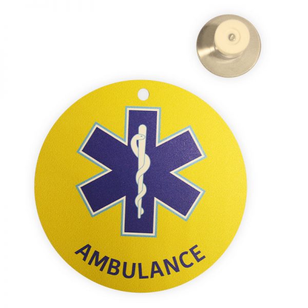 Autobordje Ambulancier (rond – diameter 10cm)