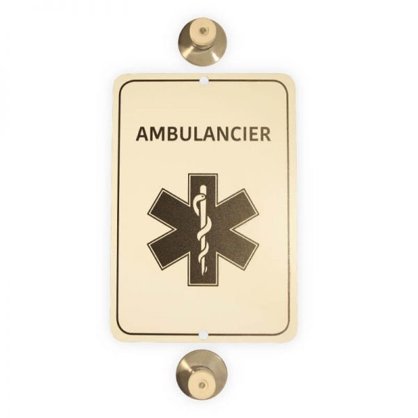 Autobordje Ambulancier [niet dringend ziekenvervoer] (16cm x 11cm)