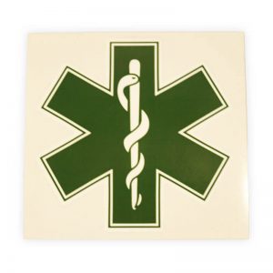 sticker star of life groen