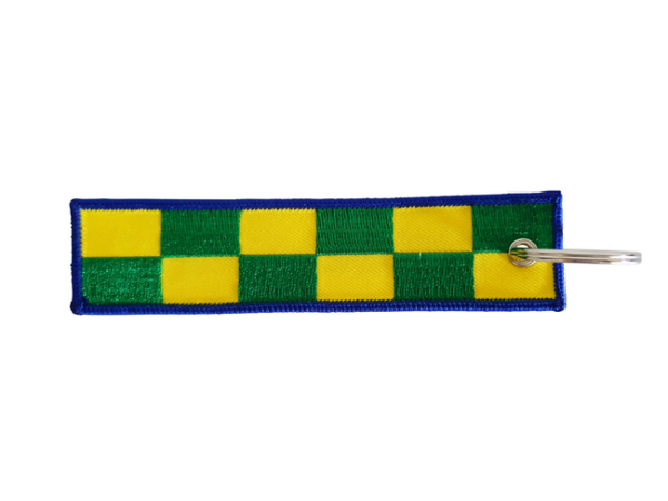 Sleutelhanger geborduurd Ambulance Battenburg (14cm x 3cm)