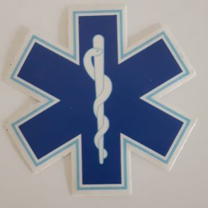 star of life sticker blauw