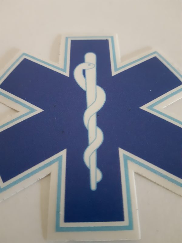 star of life sticker donkerblauw