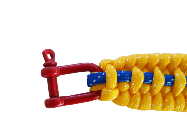 SET: Lanyard AMBULANCE met metalen musketon (klein) + Paracord armband ‘AMBULANCE’ metalen sluiting (rood) | SET: Lanyard AMBULANCE avec mousqueton en métal (petit) + Bracelet paracorde 'AMBULANCE' fermoir métal (rouge) - Afbeelding 5