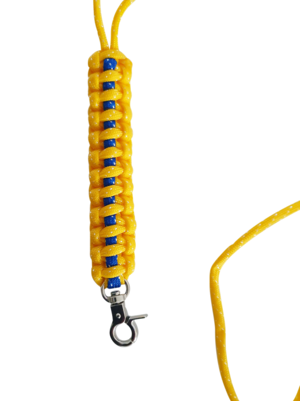 SET: Lanyard AMBULANCE met metalen musketon (klein) + Paracord armband ‘AMBULANCE’ metalen sluiting (rood) | SET: Lanyard AMBULANCE avec mousqueton en métal (petit) + Bracelet paracorde 'AMBULANCE' fermoir métal (rouge) - Afbeelding 3