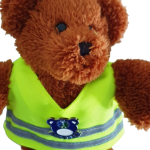 ‘Ambubeer’ BRUIN met ambulancevest Star of Life met enamel-pin AMBUBEER