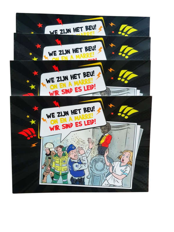 CARTOONBOEK: We zijn het beu! On en a marre! Wir sind es leid!