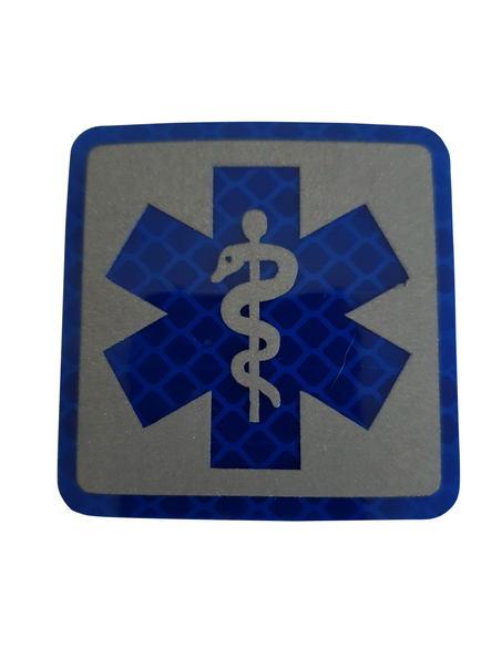 Velcro patch SoL BLAUW reflecterend (ambulancier -hulpverlener)