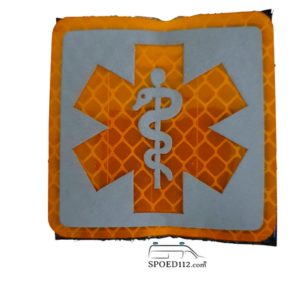 Velcro patch SoL GEEL reflecterend (ambulancier - EHBO)