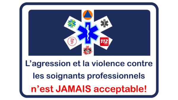 Sticker tegen agressie en geweld FRANS