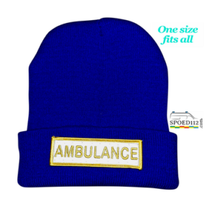 Muts (beanie) AMBULANCE met reflecterende patch BLAUW