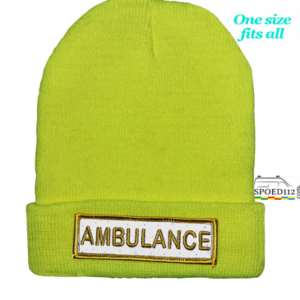 Muts (beanie) AMBULANCE met reflecterende patch FLUO GEEL