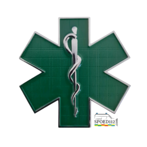 3D Metalen ‘Sticker’ STAR OF LIFE Groen (verpleegkundige)