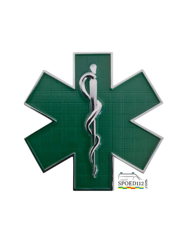 3D Metalen ‘Sticker’ STAR OF LIFE Groen (verpleegkundige)