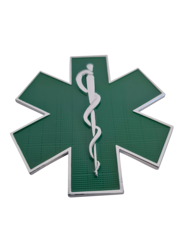 3D Metalen ‘Sticker’ STAR OF LIFE Groen (verpleegkundige)