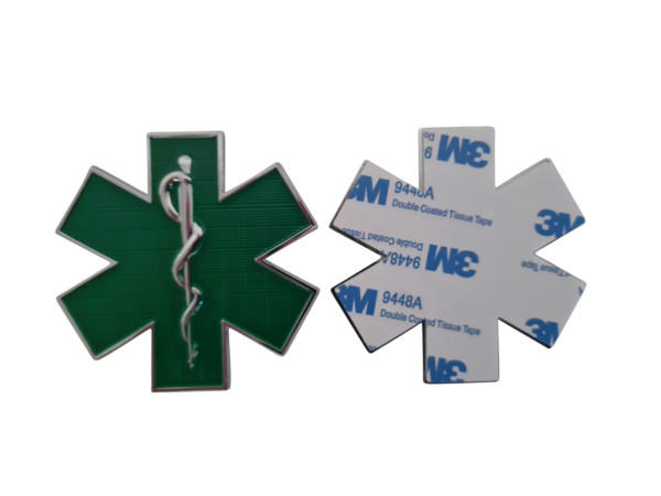 3D Metalen ‘Sticker’ STAR OF LIFE Groen (verpleegkundige)