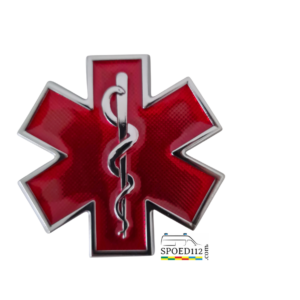 3D Metalen ‘Sticker’ STAR OF LIFE Rood (arts)