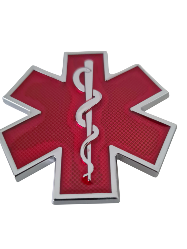 3D Metalen ‘Sticker’ STAR OF LIFE Rood (arts)