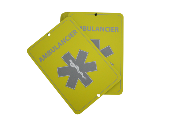 autobordje ambulancier grijs geel