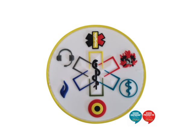 'white series' 3D PVC patch 'THIN LINE SUPPORT'