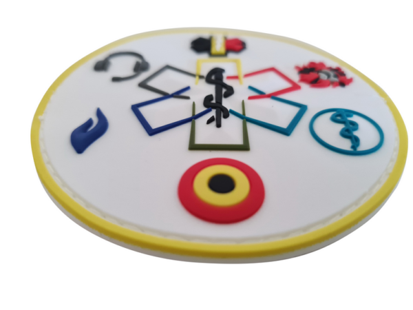 'white series' 3D PVC patch 'THIN LINE SUPPORT' - Afbeelding 2