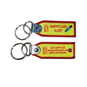 MEDICAL ALERT Sleutelhanger – anaphylaxis alert (4-talig)  |  ALERTE MEDICALE Porte-clés - alerte anaphylaxie (4 langues)