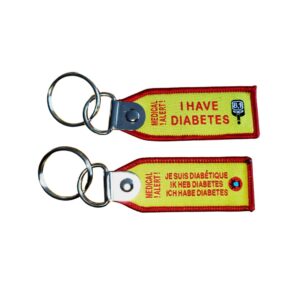 MEDICAL ALERT Sleutelhanger – I have diabetes (4-talig)  |  ALERTE MEDICALE Porte-clés - J'ai du diabète (4-langues)