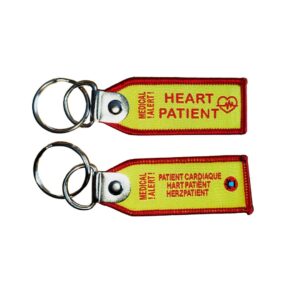 MEDICAL ALERT Sleutelhanger – Heart Patient (4-talig)  |  Porte-clés ALERTE MÉDICALE - Heart Patient (4-langues)